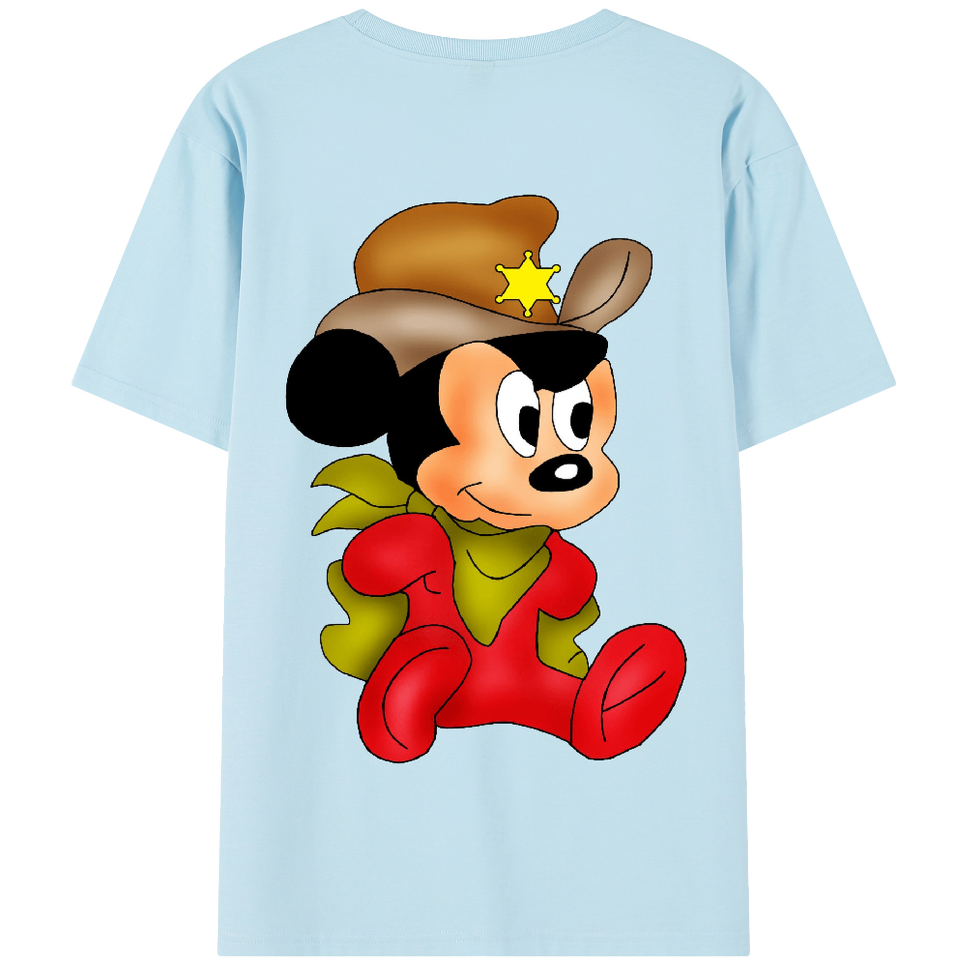 （画像用） ミッキーマウス Mickey Mouse 綿100％半袖Tシャツ（背面プリント）
